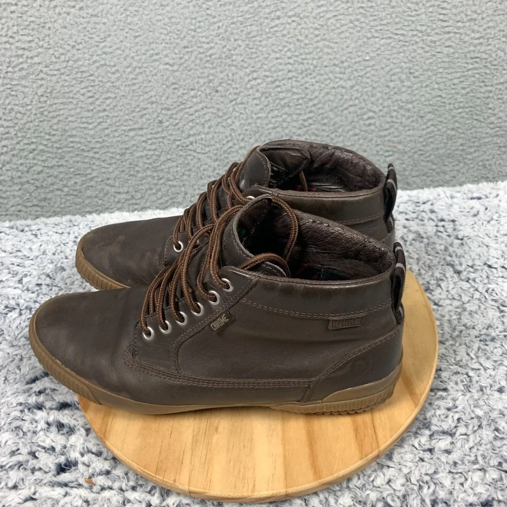 Chrome Industries Storm 415 Leather‎ Workboot Men's 9 Amber /Gum Waterproof $150
